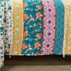 Lush Decor Emily Boho Stripe Reversible Quilt & Sham Set Turquoise - Lush Décor 10 Lush Decor Emily Boho Stripe Reversible Quilt & Sham Set Turquoise - Lush Décor -QUILTS Sales unnamed file 4968