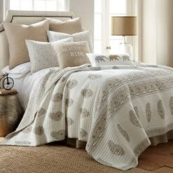 Kayma Quilt Set Taupe - Mudhut -QUILTS Sales unnamed file 497