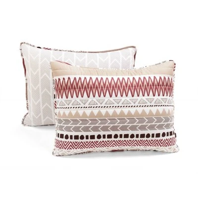 Lush Decor Southwest Stripe Quilt & Sham Set Red/Neutral - Lush Décor 8 Lush Decor Southwest Stripe Quilt & Sham Set Red/Neutral - Lush Décor - Image 6