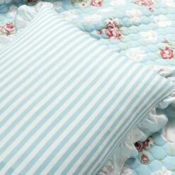 Lush Decor Cottage Floral Ruffle Reversible Oversized Quilt Set Blue/Blush - Lush Décor 14 Lush Decor Cottage Floral Ruffle Reversible Oversized Quilt Set Blue/Blush - Lush Décor -QUILTS Sales unnamed file 4994