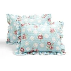 Lush Decor Cottage Floral Ruffle Reversible Oversized Quilt Set Blue/Blush - Lush Décor 15 Lush Decor Cottage Floral Ruffle Reversible Oversized Quilt Set Blue/Blush - Lush Décor -QUILTS Sales unnamed file 4995