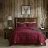 Woolrich Check Oversized Quilt Mini Set Red -QUILTS Sales unnamed file 5040