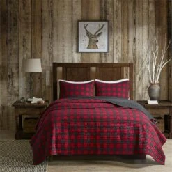 Woolrich Check Oversized Quilt Mini Set Red