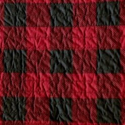Woolrich Check Oversized Quilt Mini Set Red -QUILTS Sales unnamed file 5044