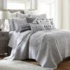Carlisle Grey Quilt and Pillow Sham Set - Levtex Home -QUILTS Sales unnamed file 5068