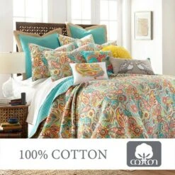 Palisades Paisley Quilt Set - Full/Queen Quilt and Two Standard Pillow Shams Teal - Levtex Home 8 Palisades Paisley Quilt Set - Full/Queen Quilt and Two Standard Pillow Shams Teal - Levtex Home -QUILTS Sales unnamed file 5102