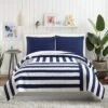 Ampersand for Makers Collective 3pc Block Stripe Quilt & Sham Set Blue -QUILTS Sales unnamed file 5107