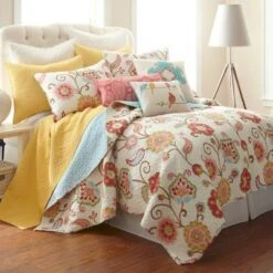 Ashbury Spring Floral Quilt and Pillow Sham Set - Levtex Home -QUILTS Sales unnamed file 521