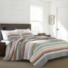 Gray Stripe Salmon Ladder Quilt Set - Eddie Bauer® -QUILTS Sales unnamed file 522