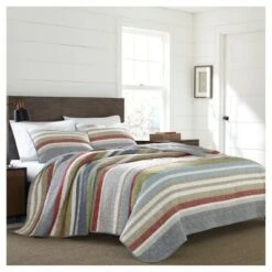 Gray Stripe Salmon Ladder Quilt Set - Eddie Bauer® 14 Gray Stripe Salmon Ladder Quilt Set - Eddie Bauer® -QUILTS Sales unnamed file 527