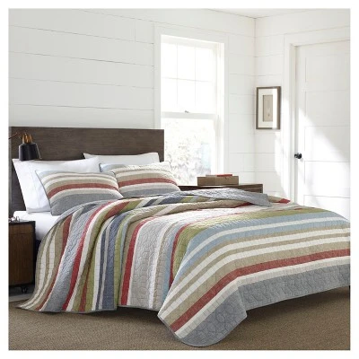 Gray Stripe Salmon Ladder Quilt Set - Eddie Bauer® 9 Gray Stripe Salmon Ladder Quilt Set - Eddie Bauer® - Image 7