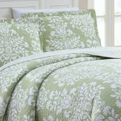 Rowland Quilt Set - Laura Ashley® Green -QUILTS Sales unnamed file 538