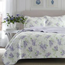 Keighley Reversible Quilt Set Purple - Laura Ashley -QUILTS Sales unnamed file 544