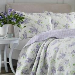 Keighley Reversible Quilt Set Purple - Laura Ashley -QUILTS Sales unnamed file 545