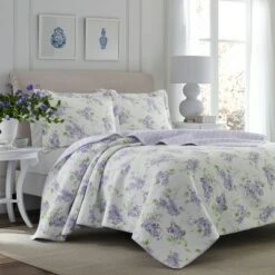 Keighley Reversible Quilt Set Purple - Laura Ashley -QUILTS Sales unnamed file 549