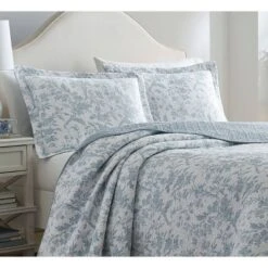 Blue Amberley Quilt Set - Laura Ashley® -QUILTS Sales unnamed file 561