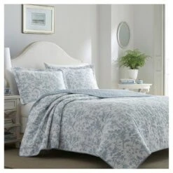 Blue Amberley Quilt Set - Laura Ashley® -QUILTS Sales unnamed file 565