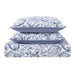 Indienne Paisley Quilt Set Navy/White - Oceanfront Resort