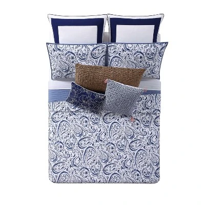 Indienne Paisley Quilt Set Navy/White - Oceanfront Resort 5 Indienne Paisley Quilt Set Navy/White - Oceanfront Resort - Image 3