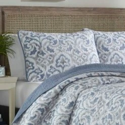 Cape Verde Quilt & Sham Set Smoke Blue - Tommy Bahama