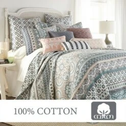 Addie Floral Quilt and Pillow Sham Set - Levtex Home -QUILTS Sales unnamed file 634
