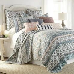Addie Floral Quilt and Pillow Sham Set - Levtex Home -QUILTS Sales unnamed file 638