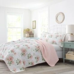Honeysuckle Reversible Quilt Set Pink - Laura Ashley 12 Honeysuckle Reversible Quilt Set Pink - Laura Ashley -QUILTS Sales unnamed file 655