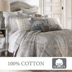 Casablanca Grey Quilt and Pillow Sham Set - Levtex Home -QUILTS Sales unnamed file 659
