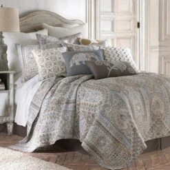 Casablanca Grey Quilt and Pillow Sham Set - Levtex Home -QUILTS Sales unnamed file 661