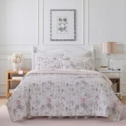 Pink Breezy Floral Quilt Set - Laura Ashley 19 Pink Breezy Floral Quilt Set - Laura Ashley -QUILTS Sales unnamed file 672