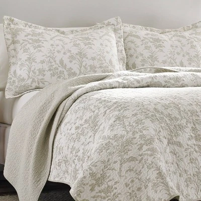 Gray Amberley Quilt Set - Laura Ashley 4 Gray Amberley Quilt Set - Laura Ashley - Image 2