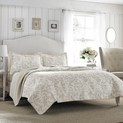 Gray Amberley Quilt Set - Laura Ashley 9 Gray Amberley Quilt Set - Laura Ashley - Image 7
