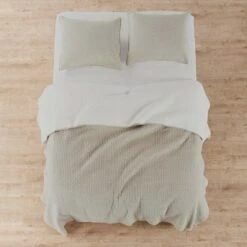 Cross Stitch Taupe Quilt Set - Levtex Home -QUILTS Sales unnamed file 702