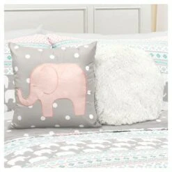 Lush Decor Elephant Striped Quilt Bedding Set - Lush Décor Turquoise/pink -QUILTS Sales unnamed file 733