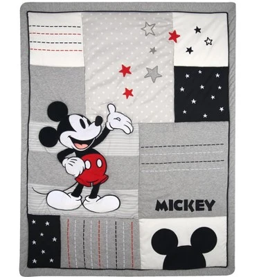 Lambs & Ivy Disney Baby Magical Mickey Mouse 3-Piece Crib Bedding Set - Gray 4 Lambs & Ivy Disney Baby Magical Mickey Mouse 3-Piece Crib Bedding Set - Gray - Image 2