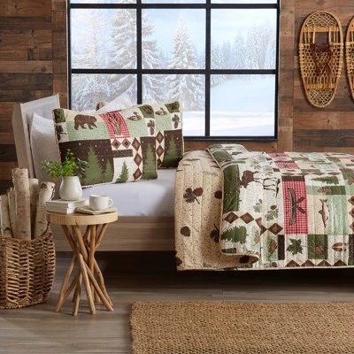 Great Bay Home Rustic Lodge Printed Reversible Quilt Set 4 Great Bay Home Rustic Lodge Printed Reversible Quilt Set - Image 2