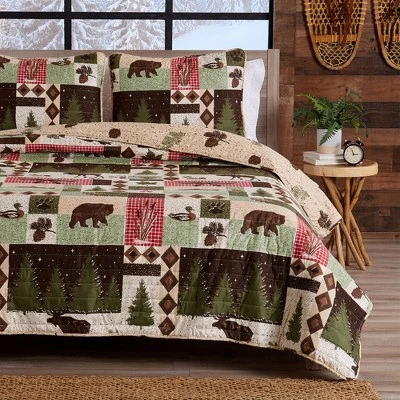 Great Bay Home Rustic Lodge Printed Reversible Quilt Set 6 Great Bay Home Rustic Lodge Printed Reversible Quilt Set - Image 4