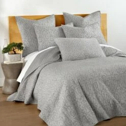 Homthreads Marta Quilt Set Light Gray
