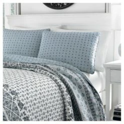 Light Blue Bexley Quilt Set - Stone Cottage® -QUILTS Sales unnamed file 779