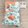 Lush Decor Coastal Reef Feather Reversible Quilt Set Blue/Coral - Lush Décor -QUILTS Sales unnamed file 815