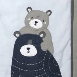 Lambs & Ivy Signature Montana 5-Piece Baby Crib Bedding Set - Blue,Grey,Brown Bears and Mountains -QUILTS Sales unnamed file 86