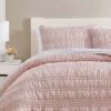 Scrunch Stripe Microfiber Quilt & Sham Set - Poppy & Fritz Pink -QUILTS Sales unnamed file 863