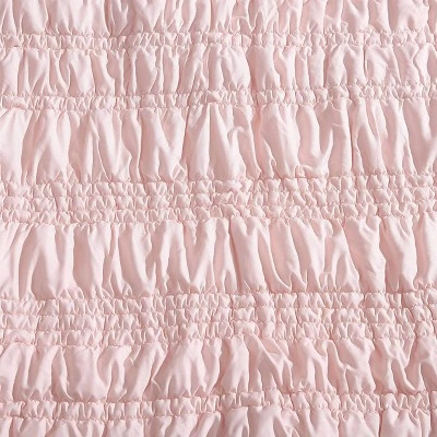 Scrunch Stripe Microfiber Quilt & Sham Set - Poppy & Fritz Pink 6 Scrunch Stripe Microfiber Quilt & Sham Set - Poppy & Fritz Pink - Image 4