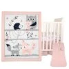 Lambs & Ivy Forever Friends 4-Piece Nursery Crib Baby Bedding Set - Blue, Pink